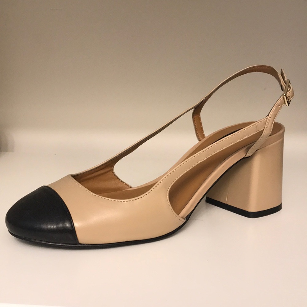 Trendy Two Tone Slingbacks Sz 8